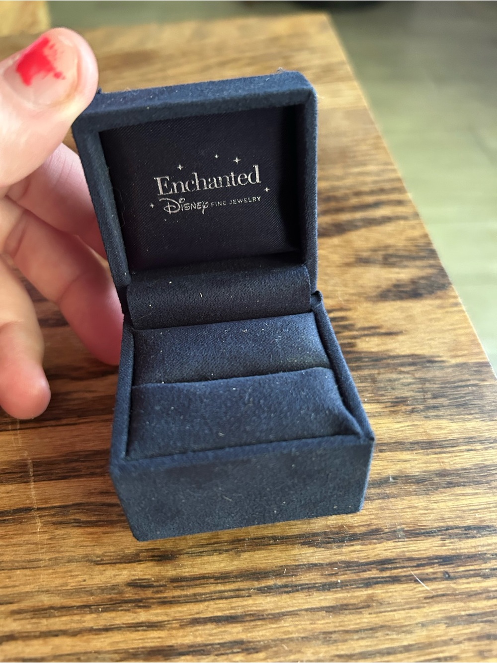 Disney enchanted Black Velvet Ring Box by zales